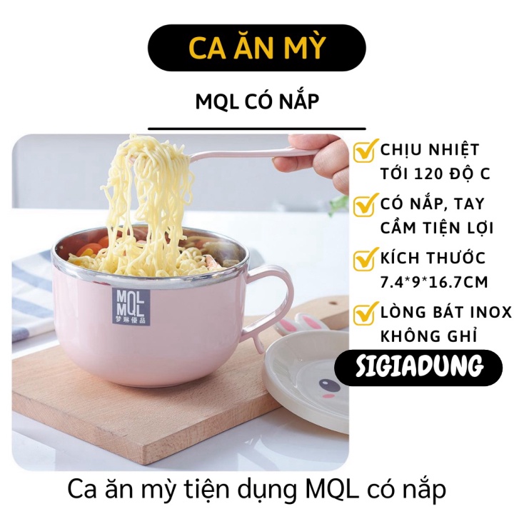 [SGD] Ca Ăn Mì - Tô Ăn Mì MQL Có Nắp Kèm Muỗng Siêu Tiện Lợi, Chống Vỡ, Chịu Nhiệt 6865