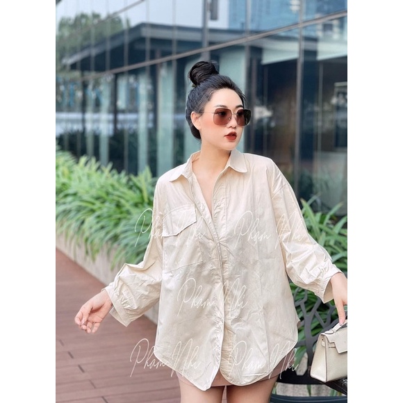 Áo sơmi đũi 4 màu PC