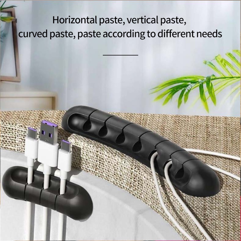 Dụng Cụ Sắp Xếp Dây Cáp Bằng Silicone Tự Dính Tiện Dụng