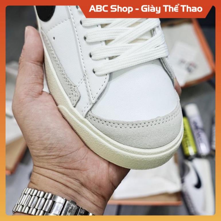 Giày Sneaker Nik.e Blazer 77 Vintage  Low - Bản Best, Giầy trắng đen thấp cổ sịn sò