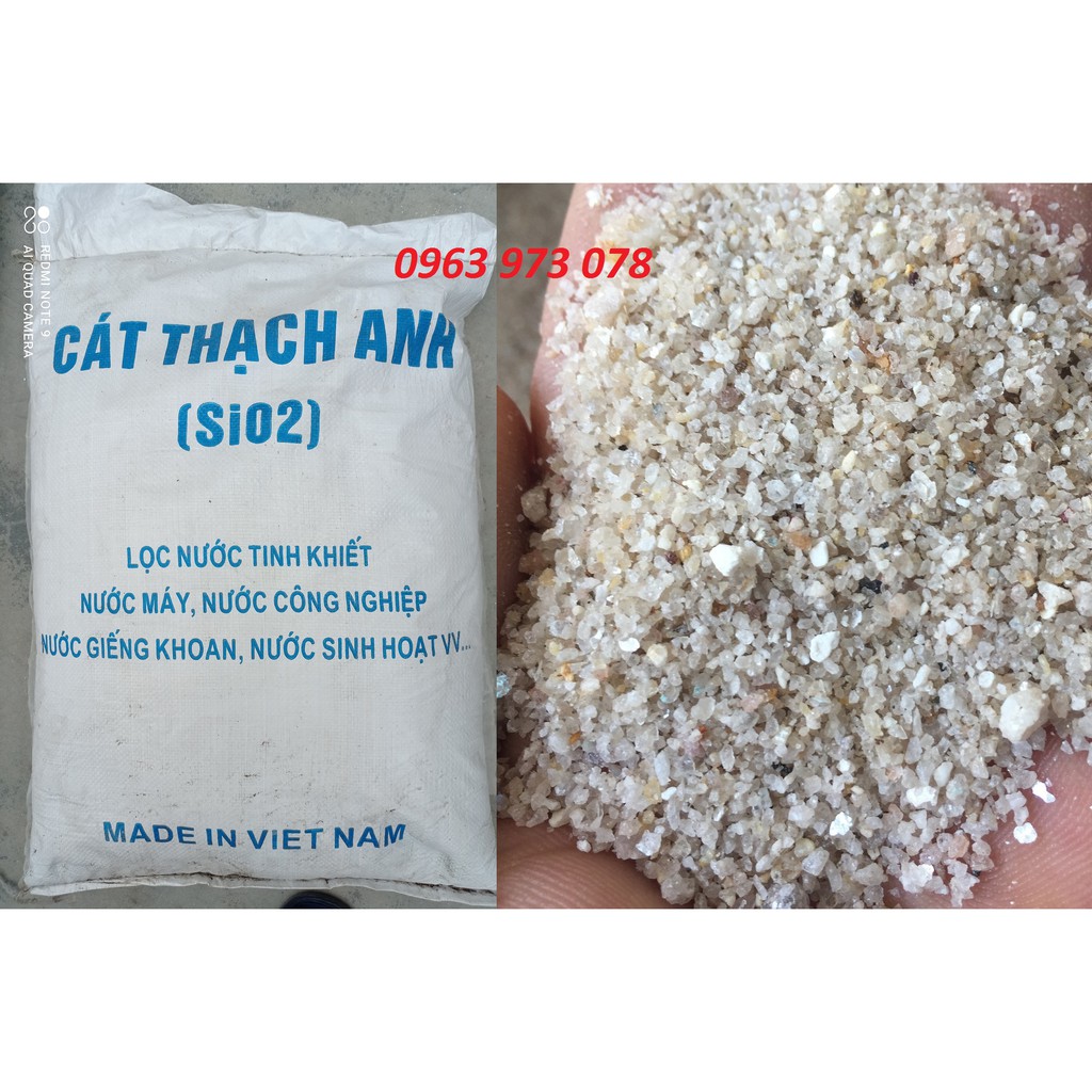 Combo 3kg cát thạch anh lọc nước hạt thô