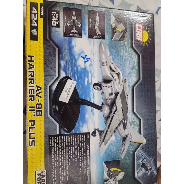 Đồ chơi lắp ghép mô hình máy bay phản lực  harrier của hải quân mỹ_COBI AV8 HARRIER