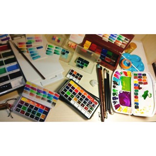 Màu nước pocket Mij,palette Hol