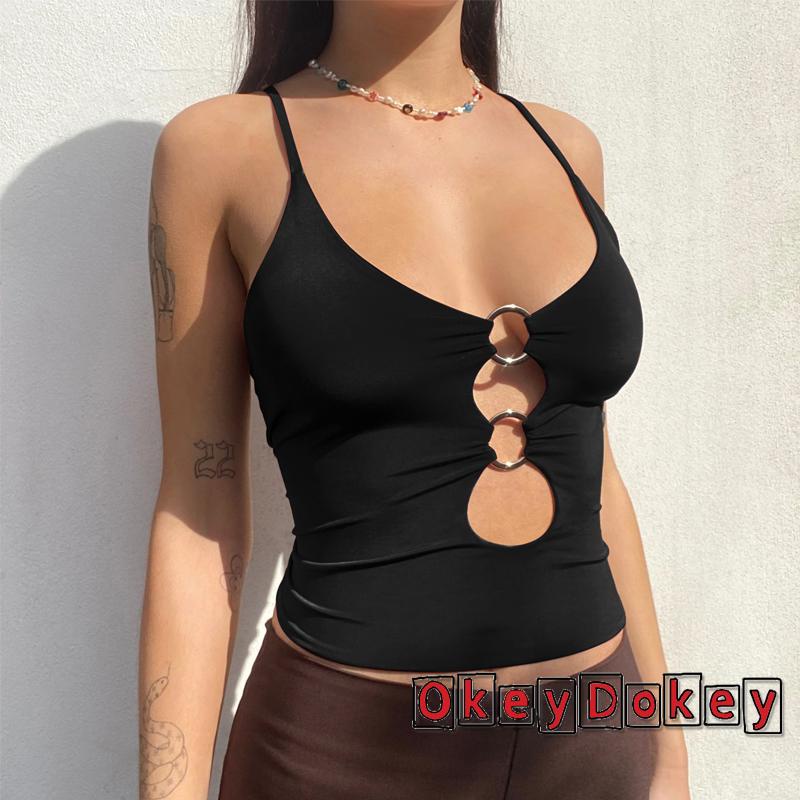 Áo Croptop Hai Dây Ôm Dáng Gợi Cảm Cho Nữ