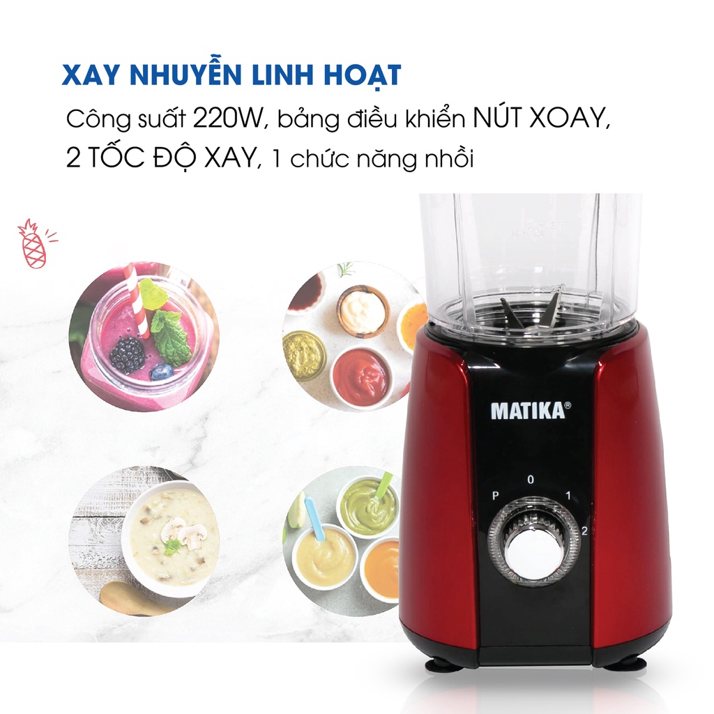 Máy Xay Sinh Tố Đa Năng MATIKA 3 Cối MTK-3121