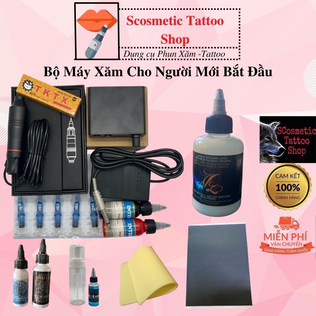 Bộ máy Pen xăm hình,máy tattoo thẩm mỹ cho người mới bắt đầu