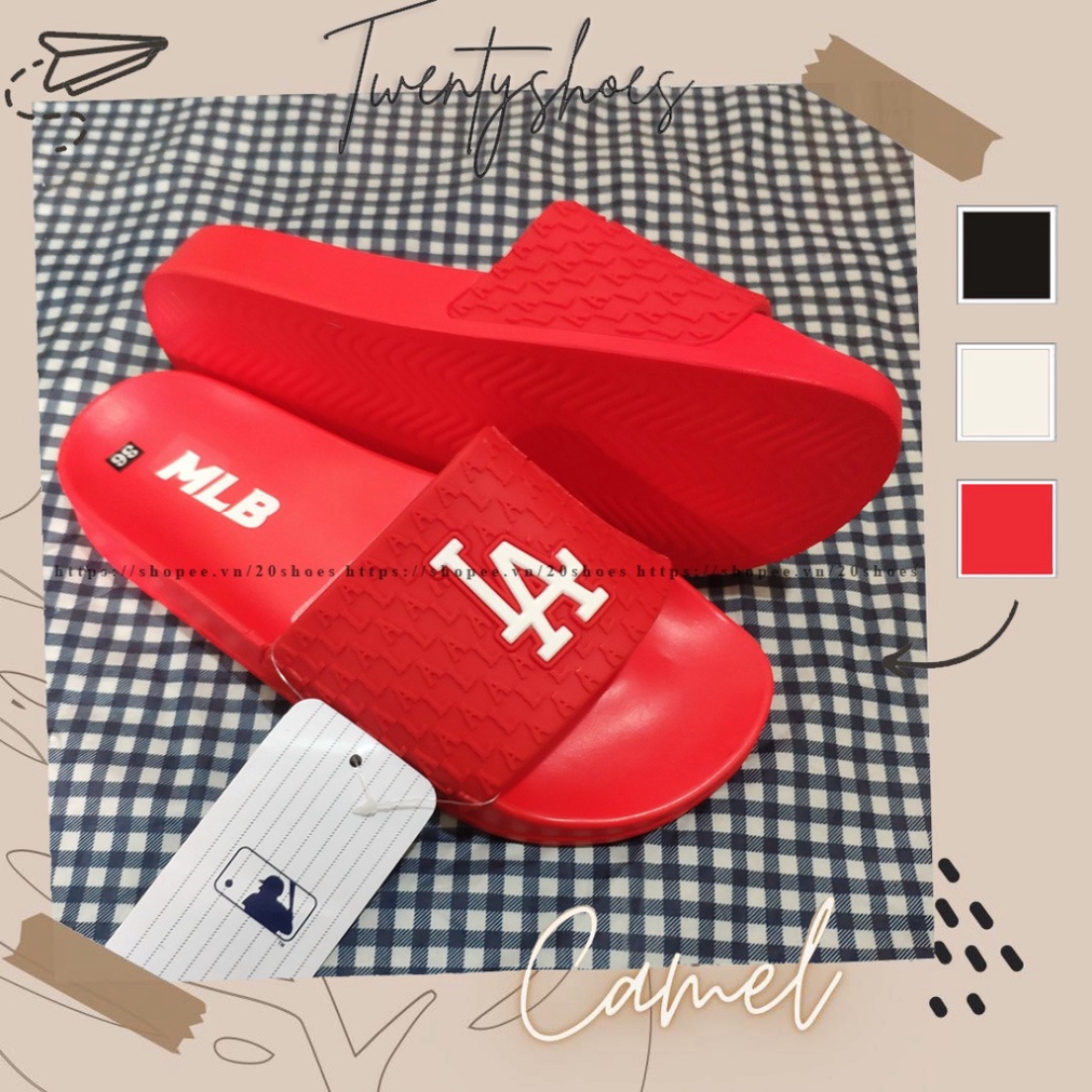 Dép Nữ Quai Ngang Thời Trang, Dép Lê Nữ MLB LA Cao Su Dập Nổi Hàng Đẹp 20SHOES