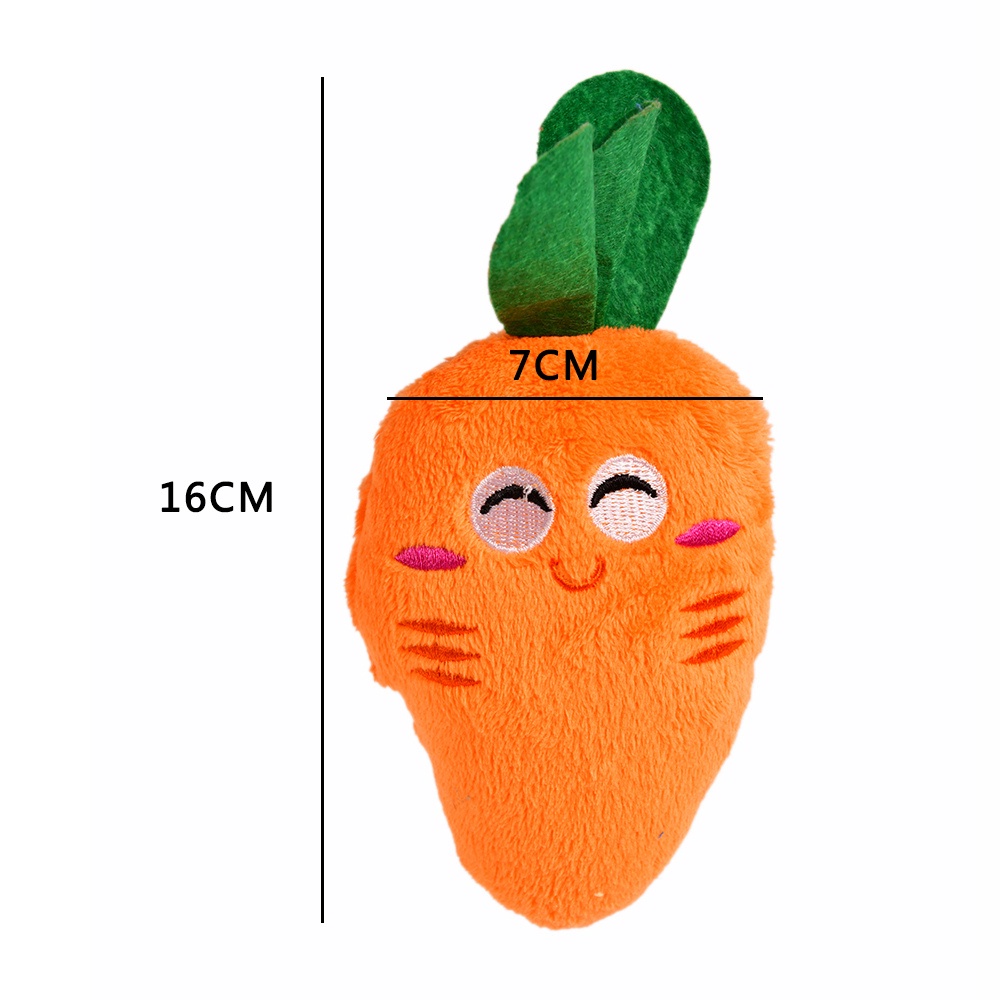 Kawaii Cà Rốt Con Chó Sang Trọng Kêu Cót Két Đồ Chơi Thú Cưng Nhai Đồ Chơi Lớn Và Nhỏ Đồ Chơi Cho Chó