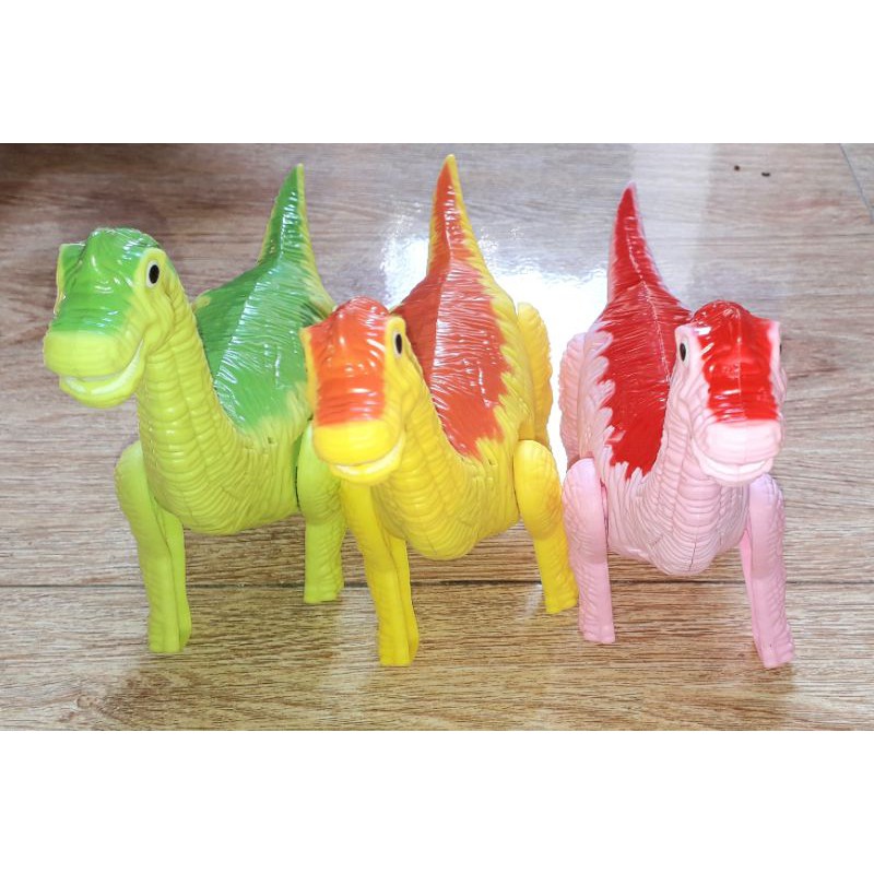 Một Khủng Long mô hình bằng nhựa kích thước 24x16x8 cm chạy pin có nhạc và đèn Led rất đep_tặng kèm pin