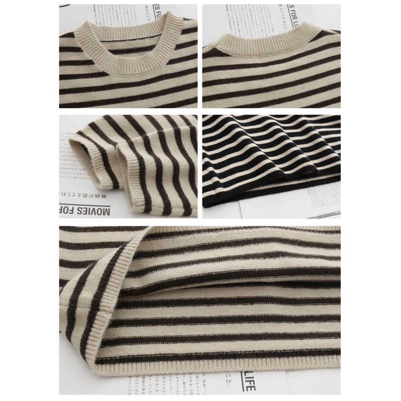 Áo sweater tay dài cổ tròn dáng rộng thời trang cá tính