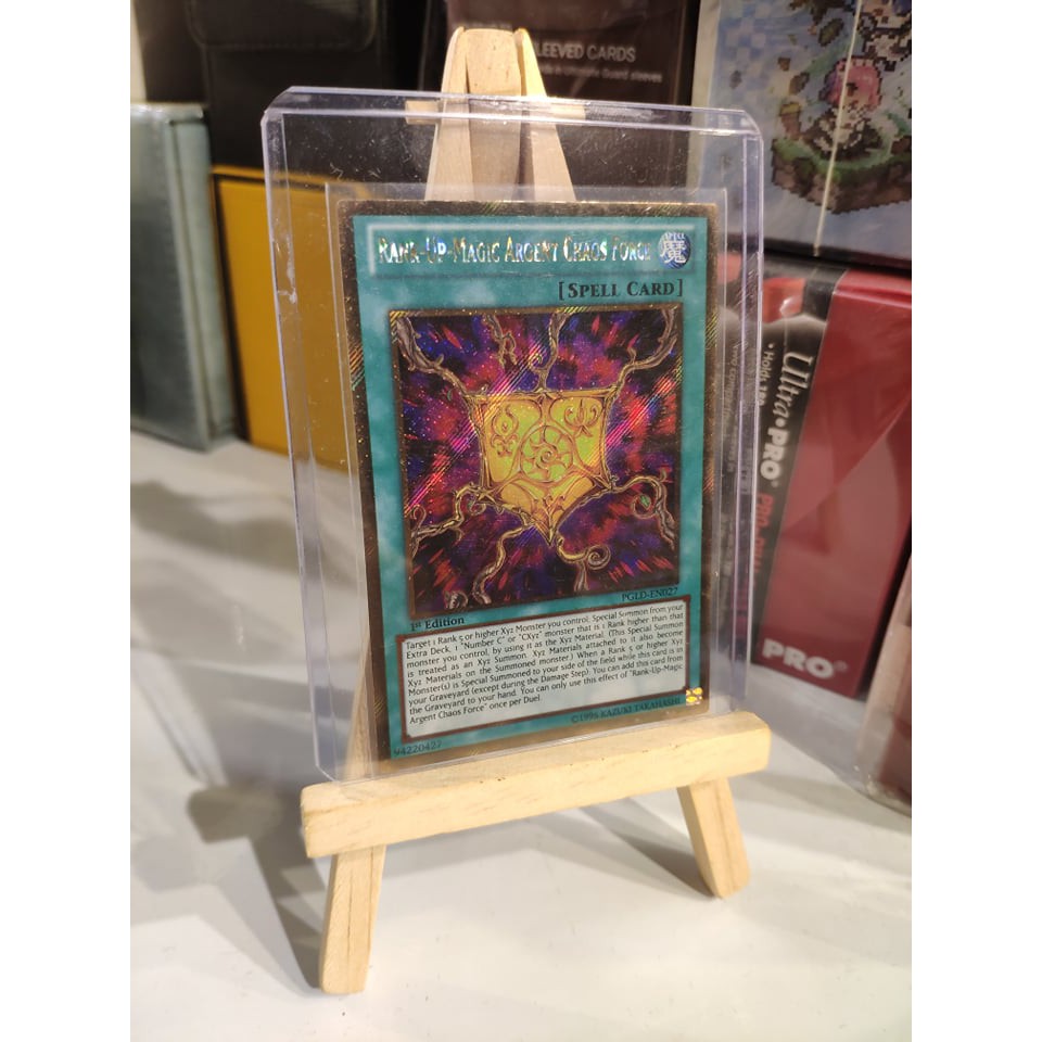 Lá bài thẻ bài Yugioh Rank Up Magic Argent Chaos Force - Gold Secret Rare - Tặng bọc bài nhựa bảo quản