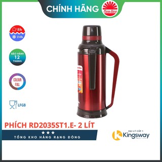 Phích nước cao cấp Rạng Đông Dung tích 2 Lít phích đựng nước giữ nhiệt thân Inox chống vân tay Model RD 2035 ST1E