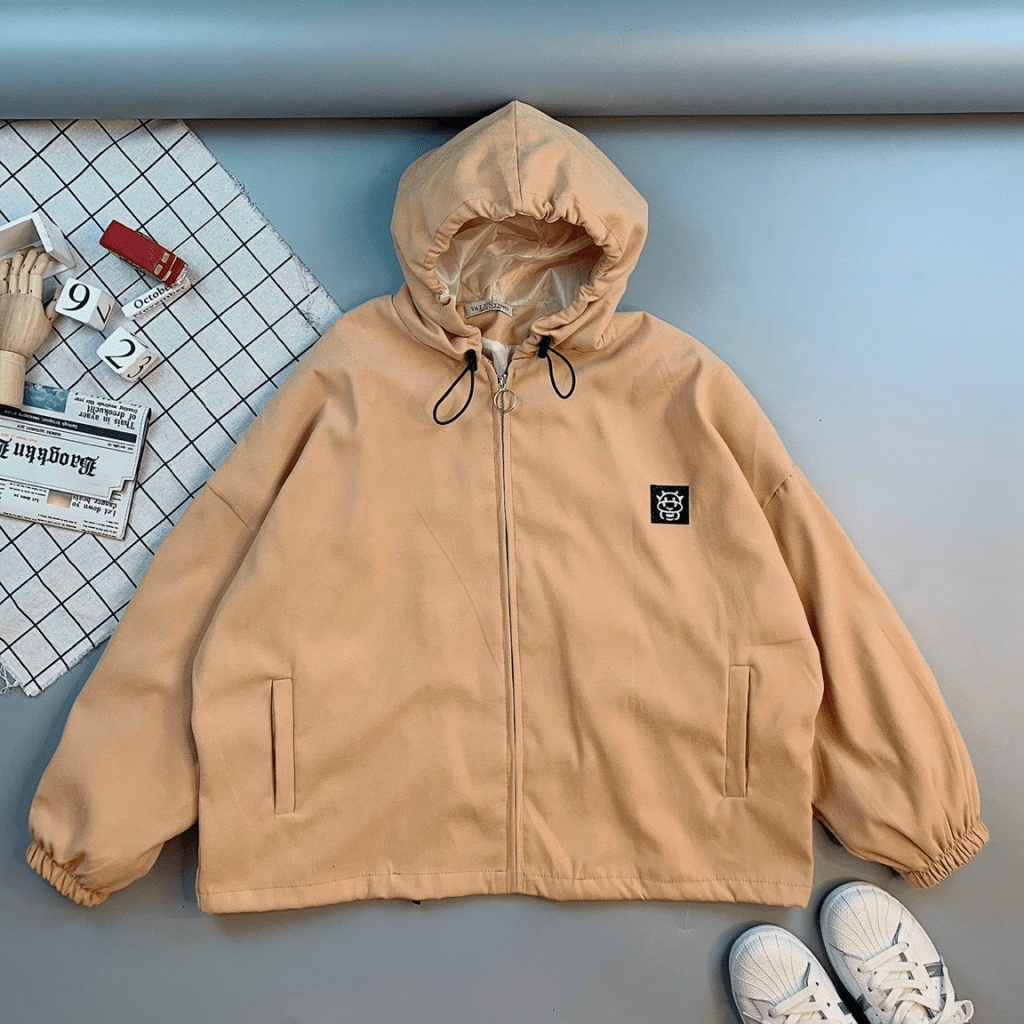 (MẪU MỚI) Áo Khoác nữ  thêu họa tiết quỷ nhỏ xinh chất liệu da lộn cao cấp có bốn màu HHP