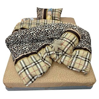 Bộ Chăn Ga Gối Cotton Poly Báo Buberry