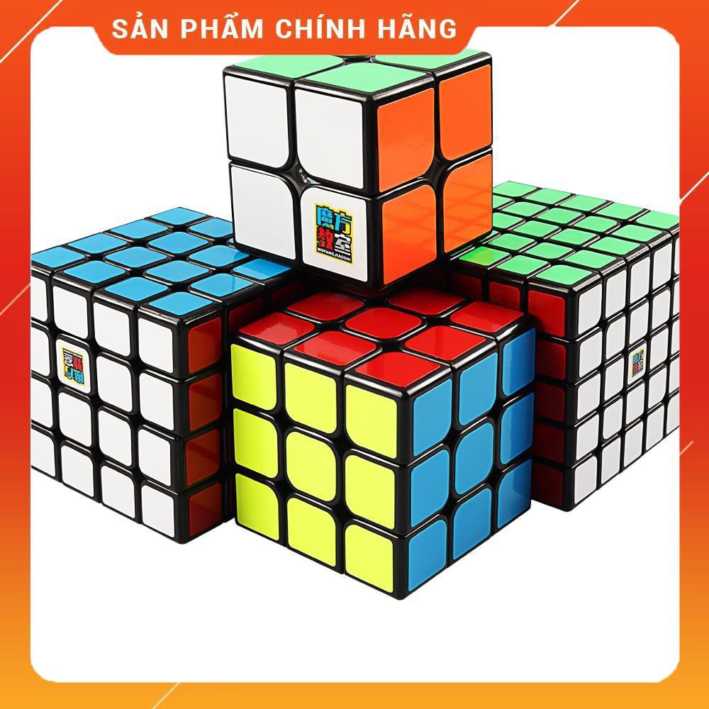 Đồ chơi Combo 4 Rubik MoFangJiaoShi Gift black - Bộ rubik từ 2x2 - 5x5 (Màu đen)