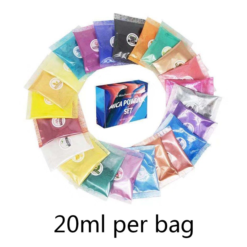 Bột Khoáng Mica 24 Màu Ngọc Trai Làm Đồ Trang Sức