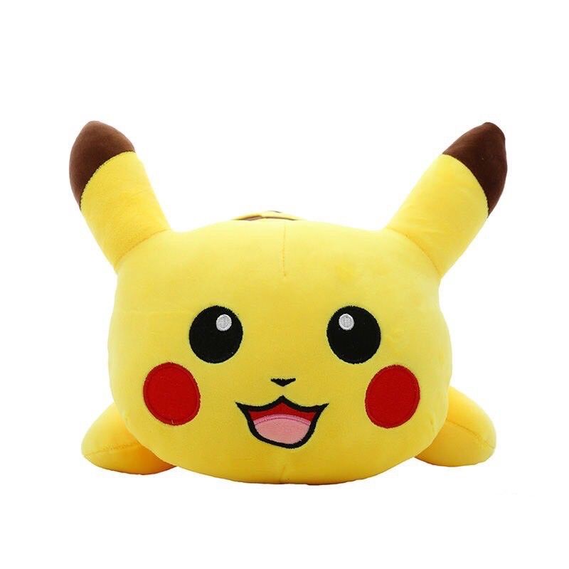 Gấu bông gối ôm hình pikachu vải nhung nì ngộ nghĩnh siêu đáng yêu 45cm