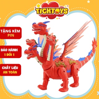 Khủng Long 3 Đầu Phát Sáng Đẻ Trứng Chạy Pin
