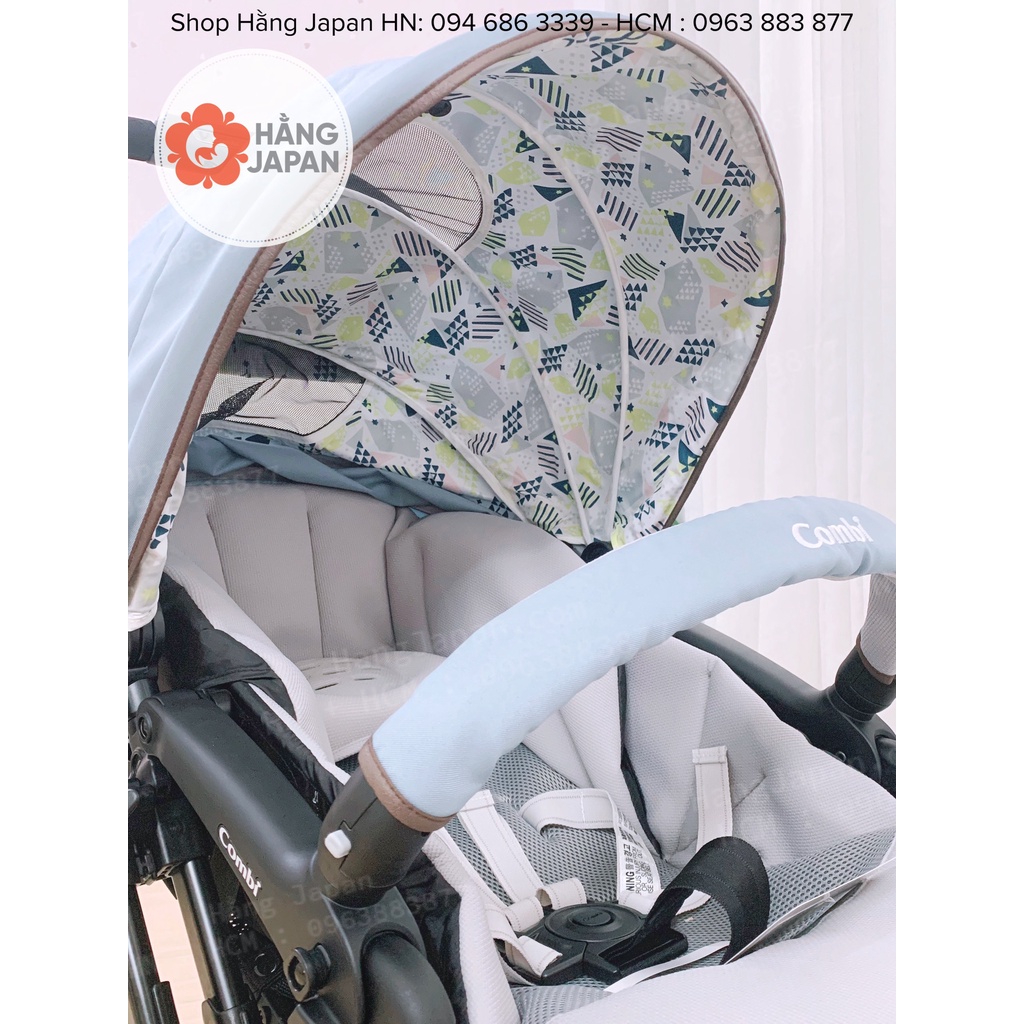 Xe đẩy Combi Sugocal Light  đệm điều hòa, 4 bánh xoay tự động BH chính hãng 2 năm