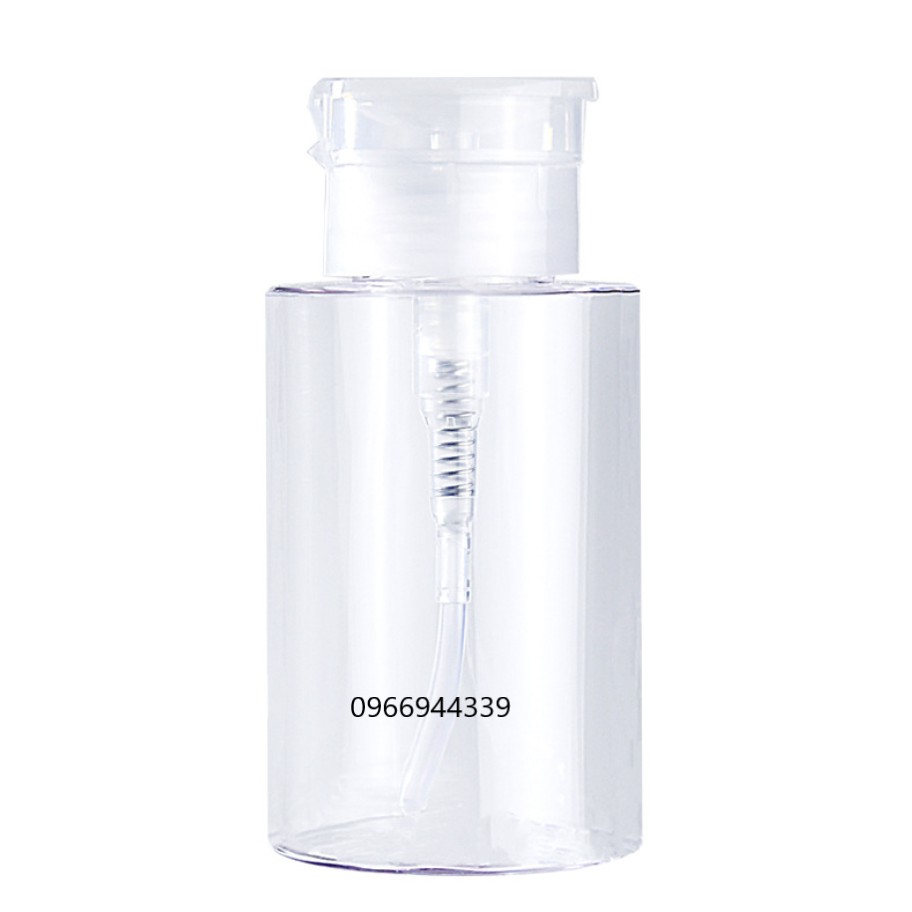 Chai nhựa PETG nhấn đựng nước tẩy trang, nước lau gel, rửa móng tay, toner, Nail Empty Dispenser Bottle