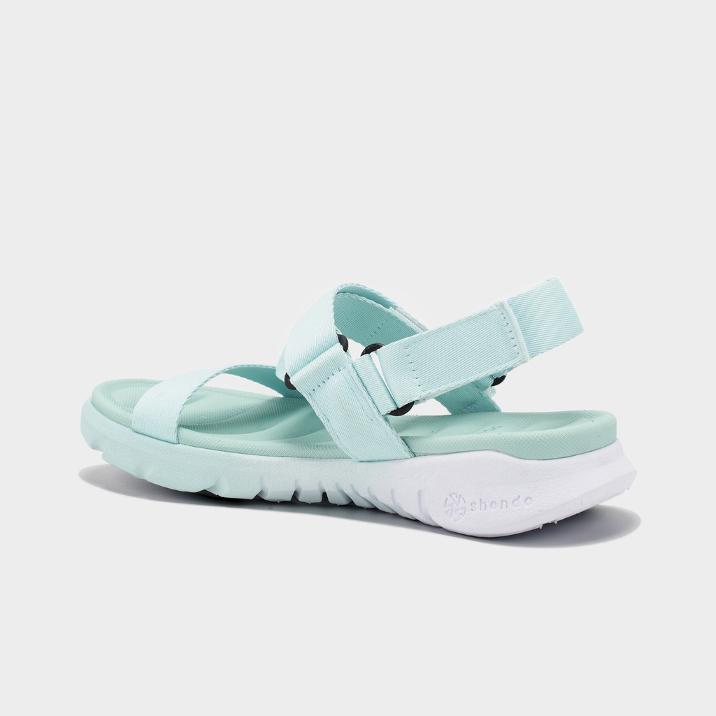 Giày Sandals Nữ Shondo F6 Sport Ombre Đế 2 Màu Xanh Mint Trắng F6S0442