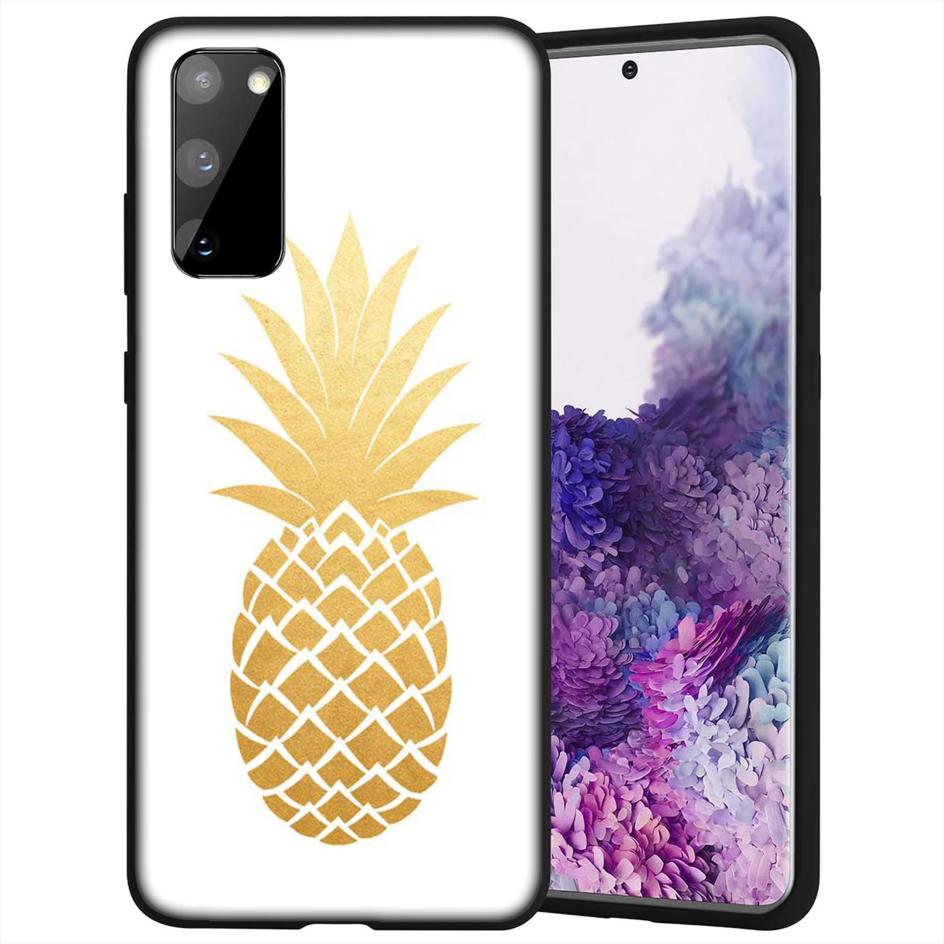 Ốp Điện Thoại Silicon Mềm Họa Tiết Quả Dứa Màu Vàng Kim Cho Huawei P30 Pro Lite Y6 Y7 Y9 Prime 2019 2018 Y9prime