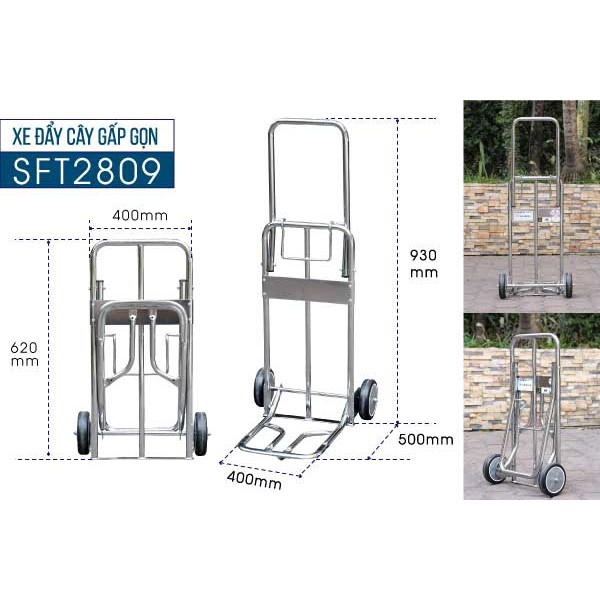 Xe đẩy 2 bánh rút gọn Thái Lan -SUMO SFT2809 (tải trọng chở 80kg)