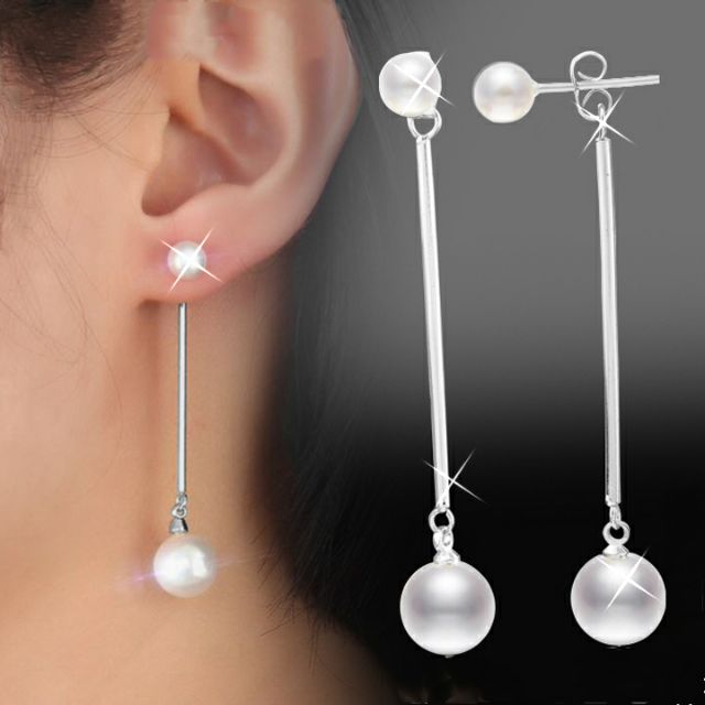 Bông tai nữ inox ngọc trai