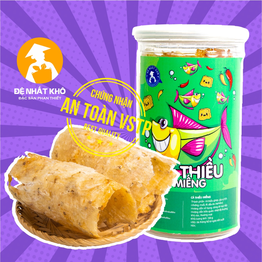 Khô Cá Thiều Miếng 160g Đệ Nhất Khô Ko Cay, đồ ăn vặt vừa ngon vừa rẻ, Đặc Sản Phan Thiết