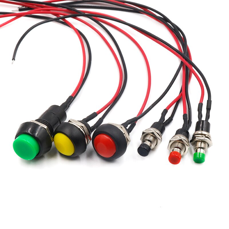 Công Tắc Nhấn Chống Thấm Nước 12mm PBS-11B PBS-33B Cho Loa Xe Hơi / Tàu Thuyền