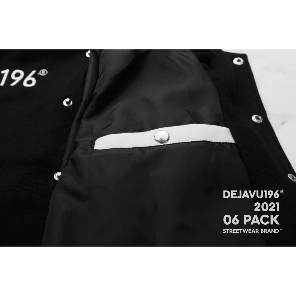 Áo varsity jacket DEJAVU.196 06/ Core black | BigBuy360 - bigbuy360.vn