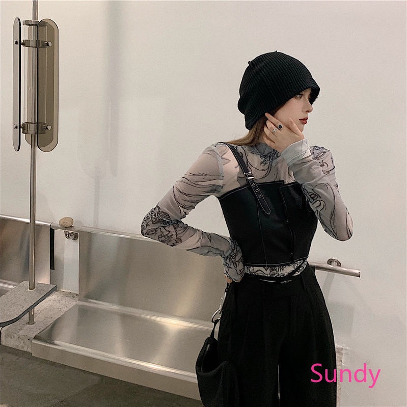 Set Áo Hai Dây + Áo Lưới Thời Trang Mùa Hè Cho Bé Gái