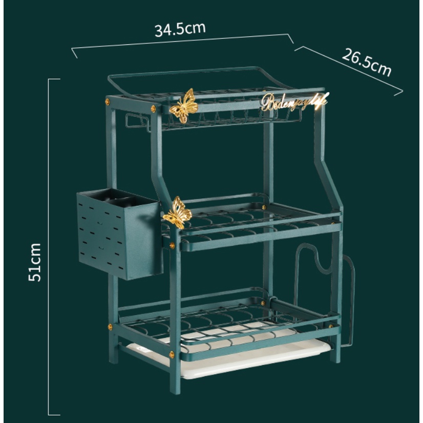 kệ bát. giá úp chén đĩa. kệ bát xanh cổ vịt kèm ống đũa là giá troe thớt. kệ úp chén đĩa màu xanh cổ vịt. giá úp bát