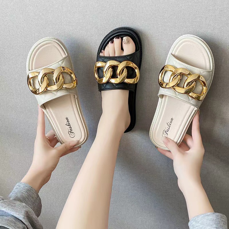 Dép Sandal Đế Mềm Dày Thời Trang Mùa Hè Cho Nữ