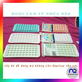 Khay làm đá, khuôn thạch rau câu, kẹo dẻo 50 viên nhựa Việt Nhật vuông/tròn 6975-6976 tiện lợi