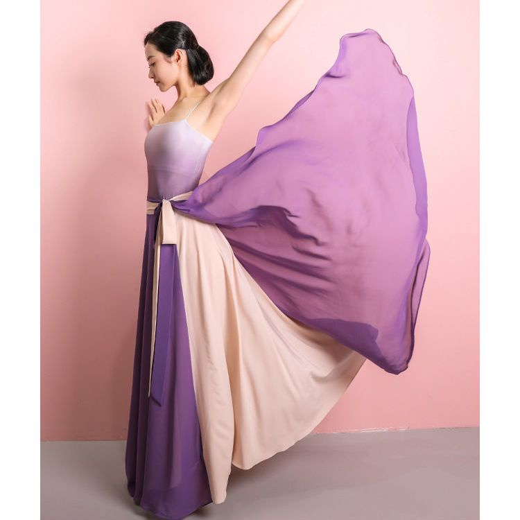 [M &amp; E] Chân Váy Xòe Hai Mặt Thắt Dây Nửa Thanh Lịch Khiêu Vũ Cổ Điển 720 Độ