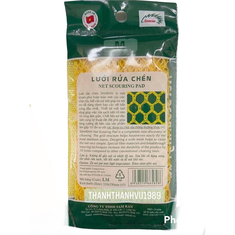 Lưới rửa bát, lưới rửa chén đĩa Samran - Bền gấp 10 lần