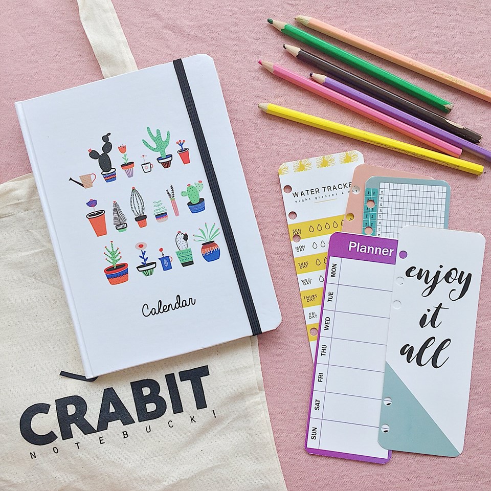 Sổ Calender Crabit Notebuck - Vệt mầu