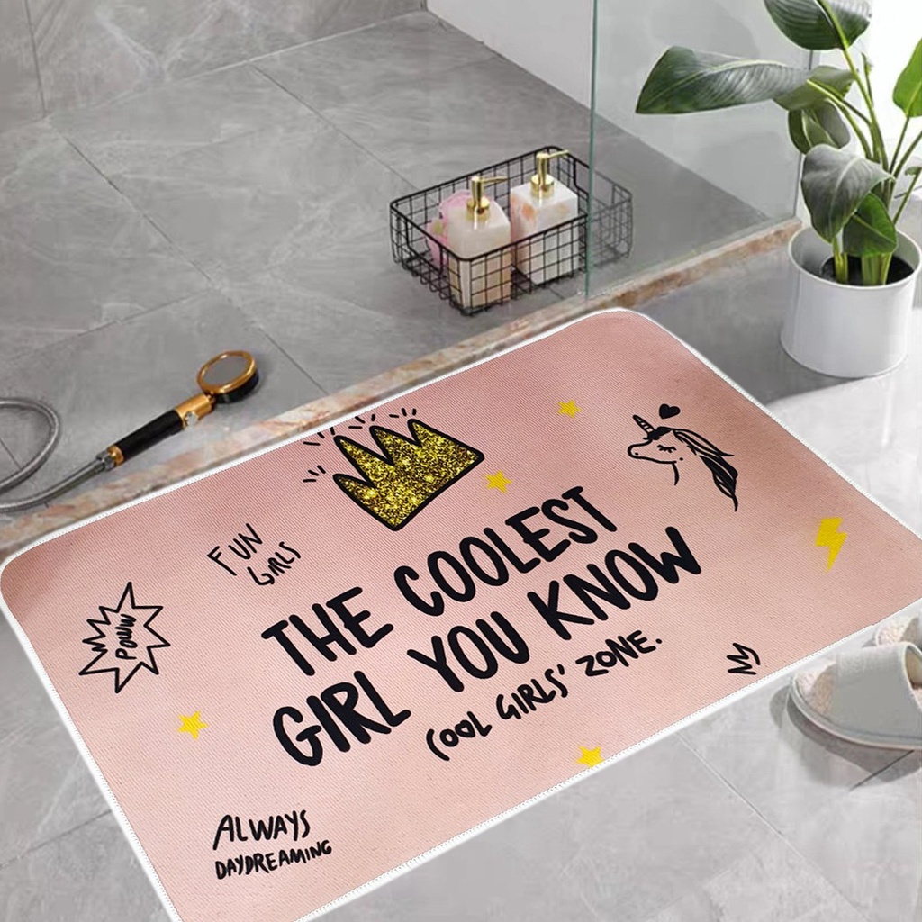 Thảm chùi chân, thảm lau chân vải ép thấm nước kích thước 60x40 cm