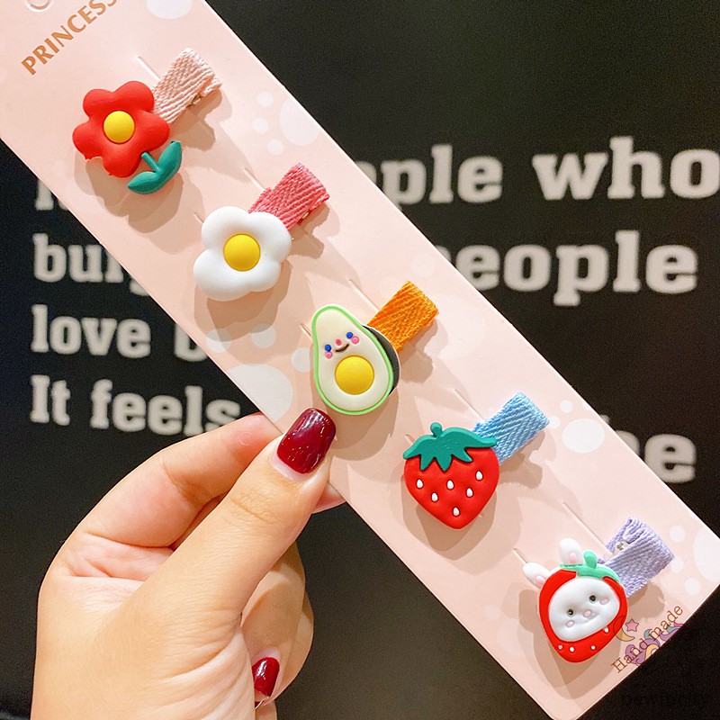Set Kẹp Tóc Hoạt Hình Dễ Thương Cho Bé Gái