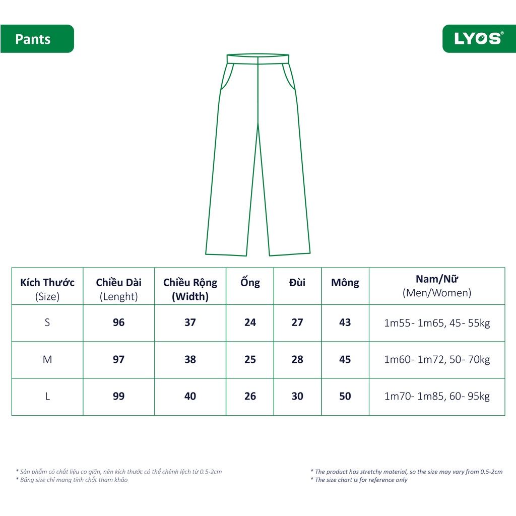 Quần LYOS Basic Pants Đen