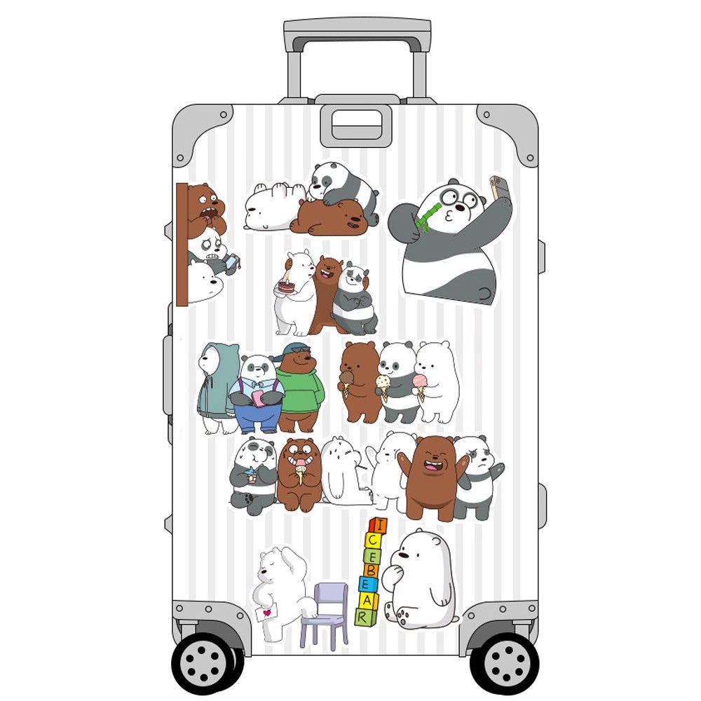 Set 36 sticker We Bare Bears (Chúng tôi đơn giản là Gấu)