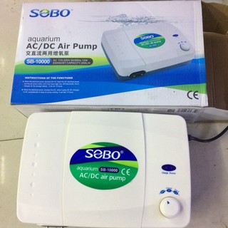Máy sủi tích điện sobo sb-10000, máy sủi 2 vòi chạy êm, lưu lượng khí 250l/p