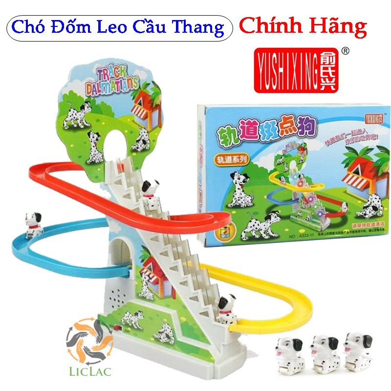 Bộ đồ chơi Chó Đốm Leo Cầu Thang cho bé, Đường đua tàu lượn -LICLAC