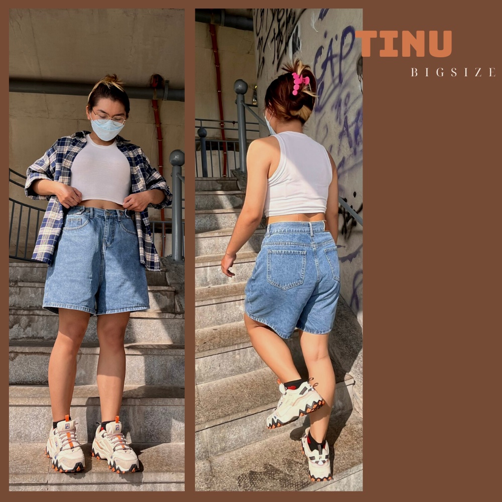 Quần short jean nữ bigsize TINU, quần ngố, short ngố bigsize , ống rộng size lớn