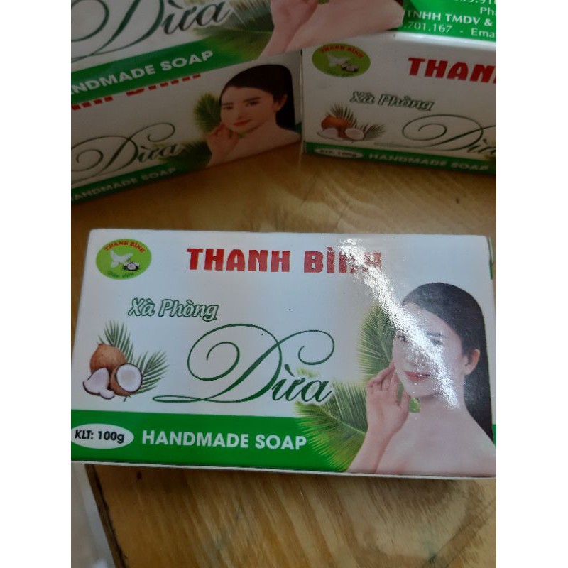 xà bông handmade từ dừa Thanh Bình 100g