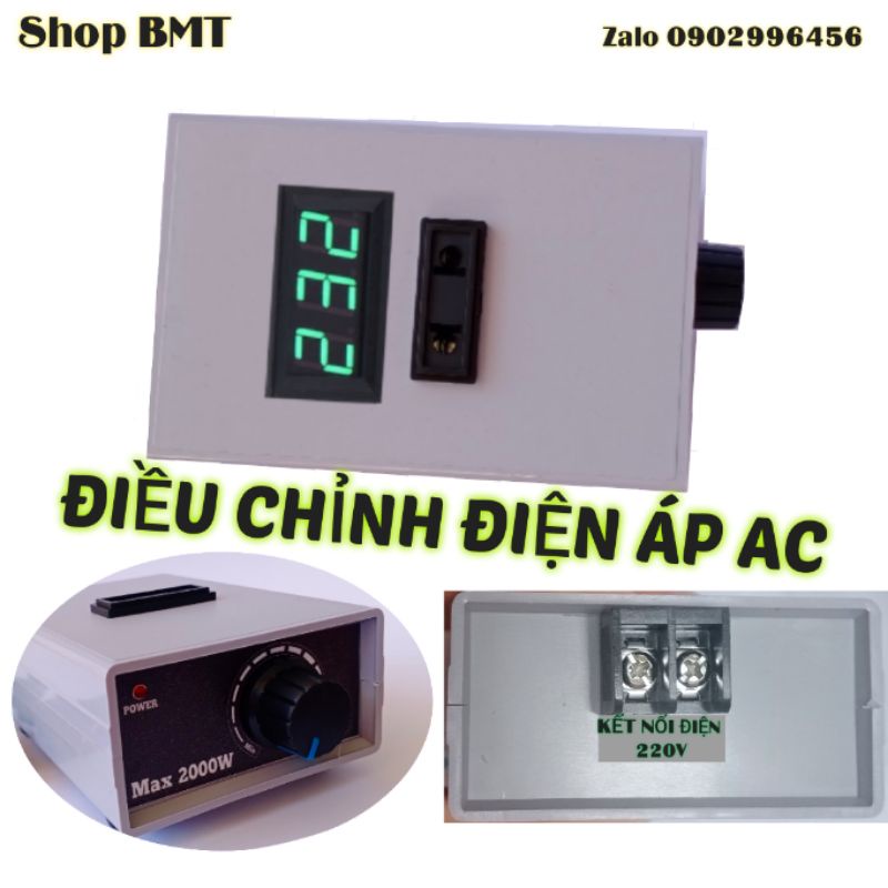 Điều Khiển Điện Áp Biến Thiên AC 220V 2000W Bộ Điều Khiển Quạt Tốc Độ Động Cơ Máy Khoan và Bóng Đèn
