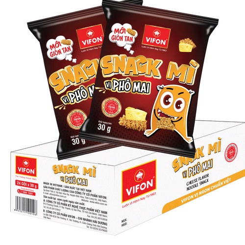 Thùng 24 Snack Mì Phô Mai VIFON