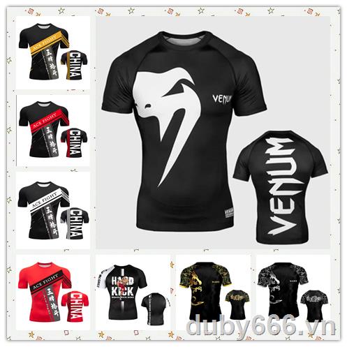 Áo Thun Tay Ngắn Tập Boxing/ Muay Thái Nhanh Khô Chuyên Dụng❏Áo Thun Thể Thao Chất Lượng Cao Thời Trang