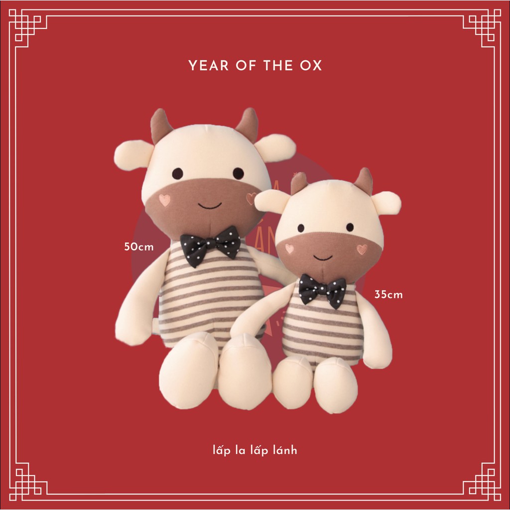 Thú bông trâu vàng organic Bebelaon #madeinKorea không rụng lông, mềm mịn êm ái, an toàn cho bé